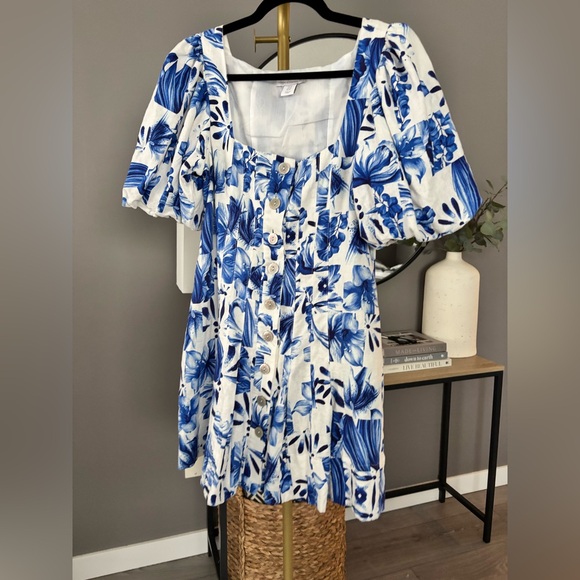 House of Harlow 1960 Floral Puff-Sleeve Mini Dress - Picture 4 of 10